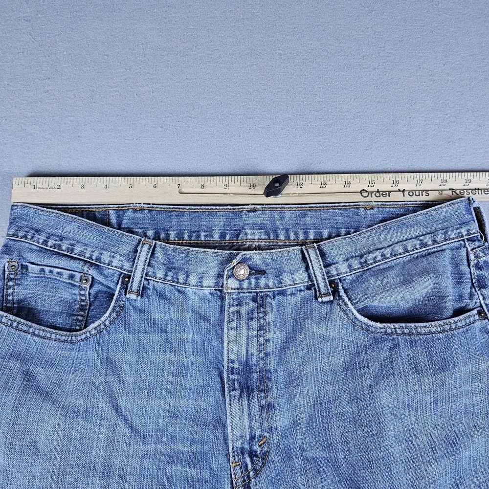 Levis 559 Jeans Mens 38x30 Blue Denim Medium Wash Relaxed Straight Distressed